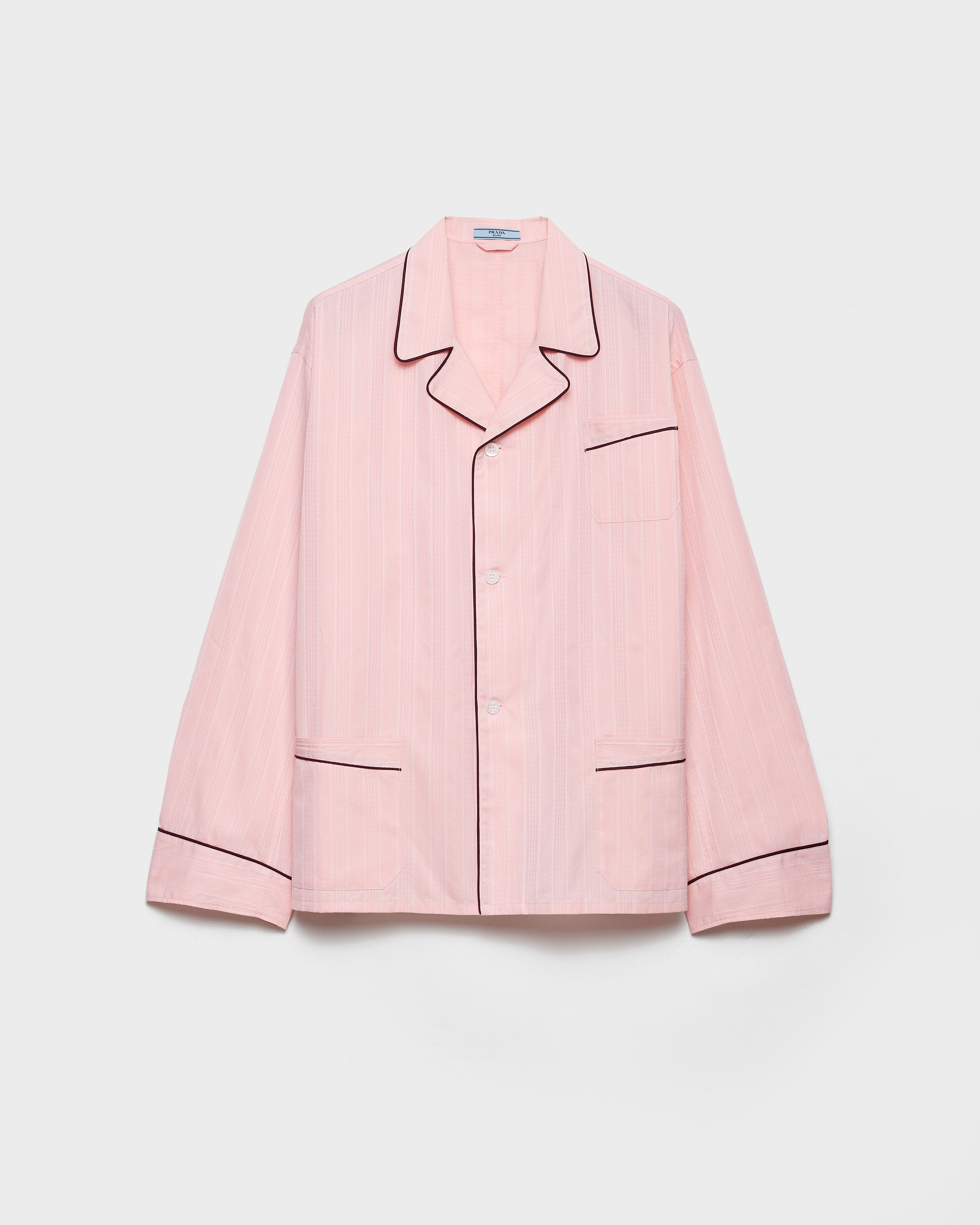 Prada Cotton Shirt In Orange