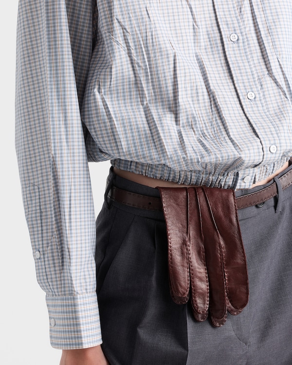 Madras fabric shirt - Sand/Light Blue Madras fabric shirt - Sand/Light Blue