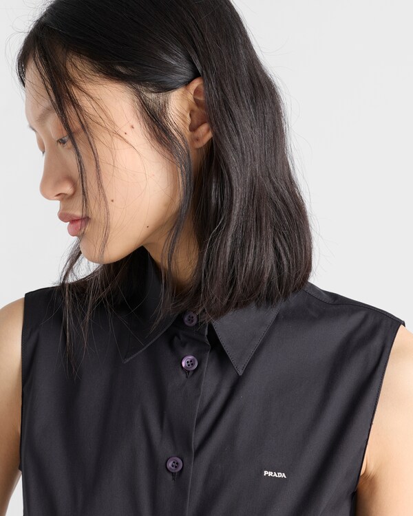 Stretch poplin shirt - Negro Stretch poplin shirt - Negro