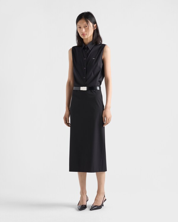 Stretch poplin shirt - Negro Stretch poplin shirt - Negro