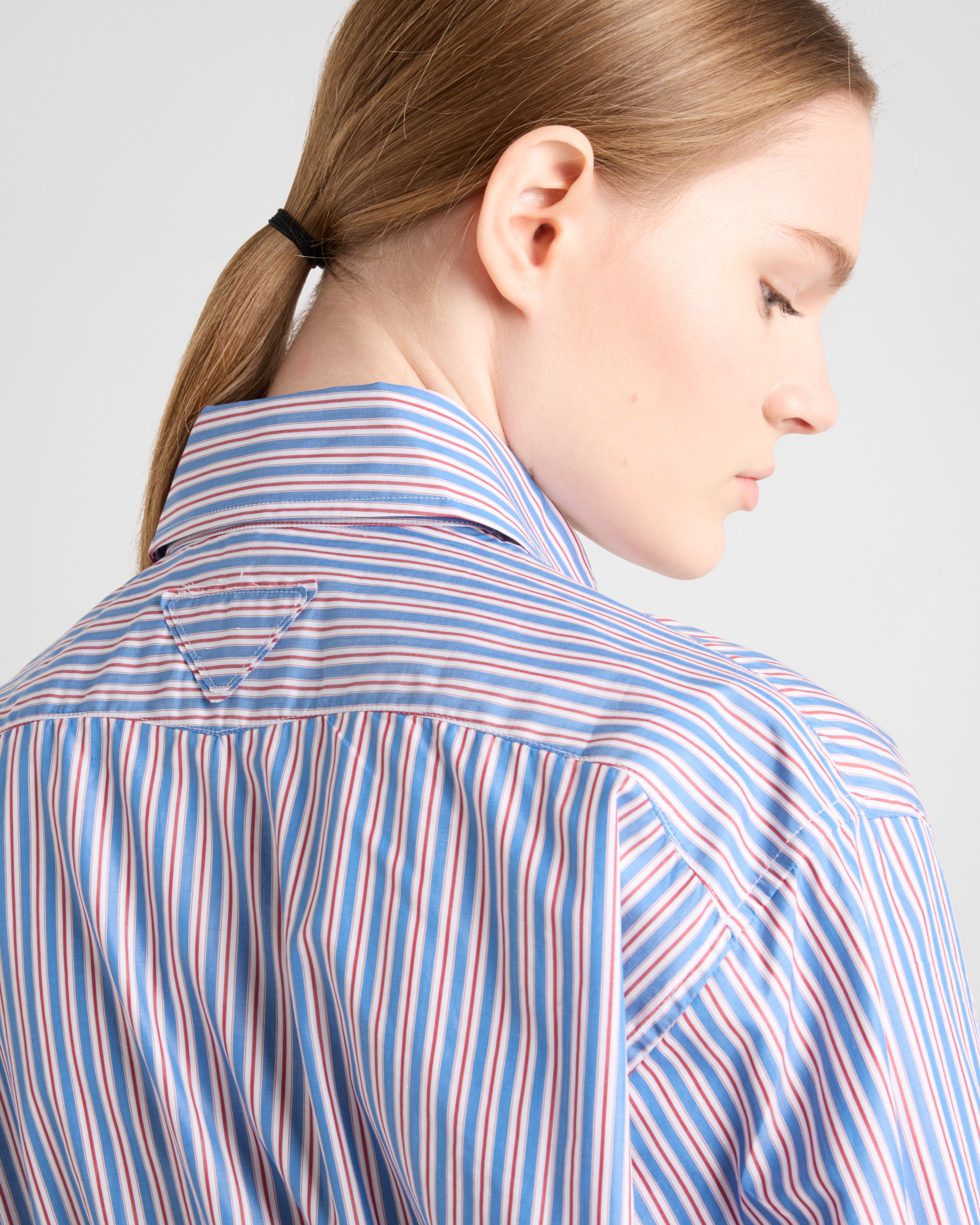 PRADA - ✨極美品✨ PRADA (プラダ) ストライプ ポプリン シャツ
