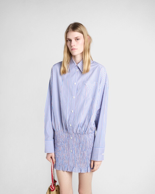 Striped poplin shirt - Sapphire Blue Striped poplin shirt - Sapphire Blue