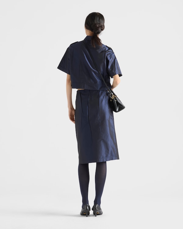 Cropped taffeta shirt Cropped taffeta shirt