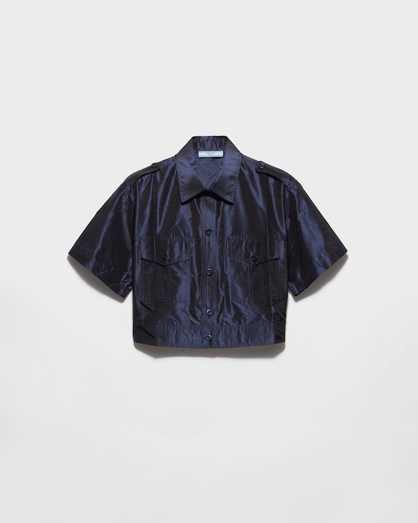 Cropped taffeta shirt Cropped taffeta shirt