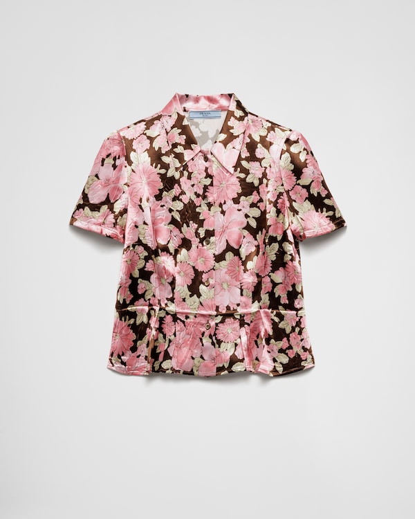PRADA(プラダ) 24SSembroidery poplin shirt長袖シャツUCN541