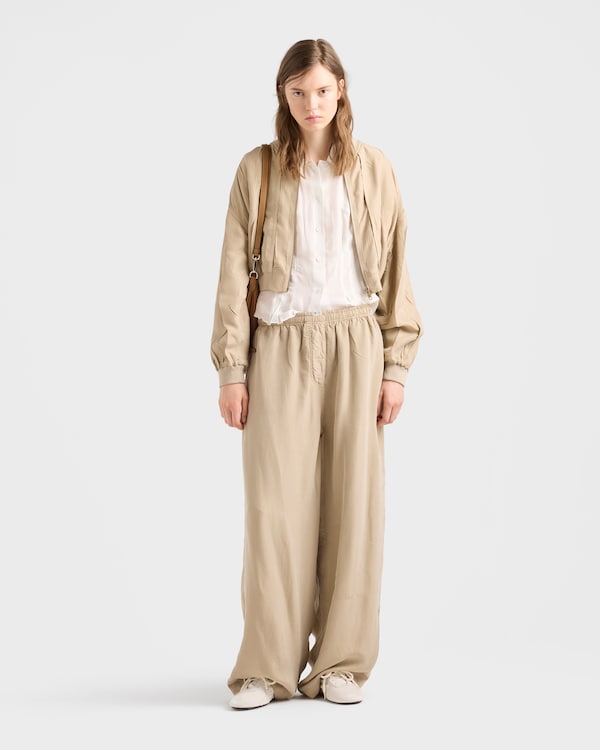 Garment-dyed washed silk shirt - Ivory Garment-dyed washed silk shirt - Ivory