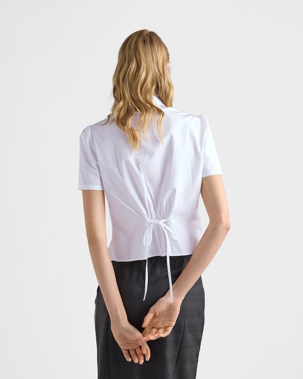 Chemise à manches courtes en popeline - Blanc Chemise à manches courtes en popeline - Blanc