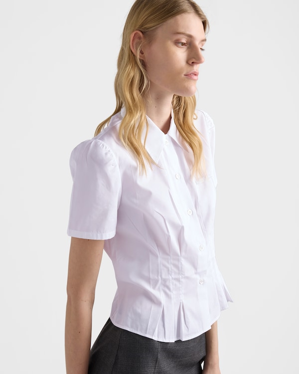 Chemise à manches courtes en popeline - Blanc Chemise à manches courtes en popeline - Blanc