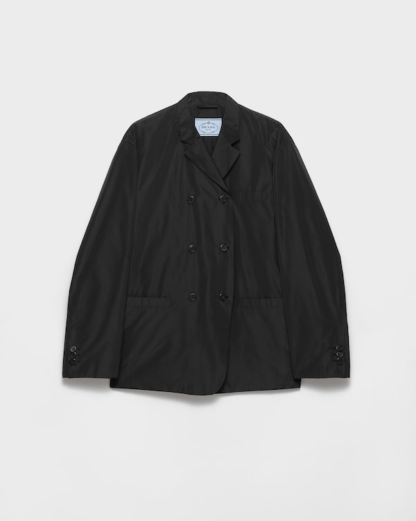 Double-breasted technical taffeta jacket - Black Double-breasted technical taffeta jacket - Black
