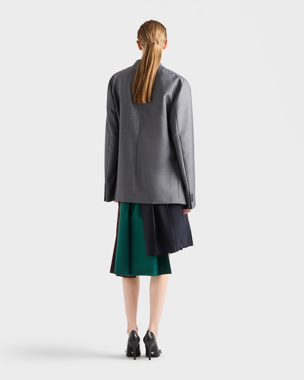 Single-breasted kid mohair jacket - Slate Gray Single-breasted kid mohair jacket - Slate Gray