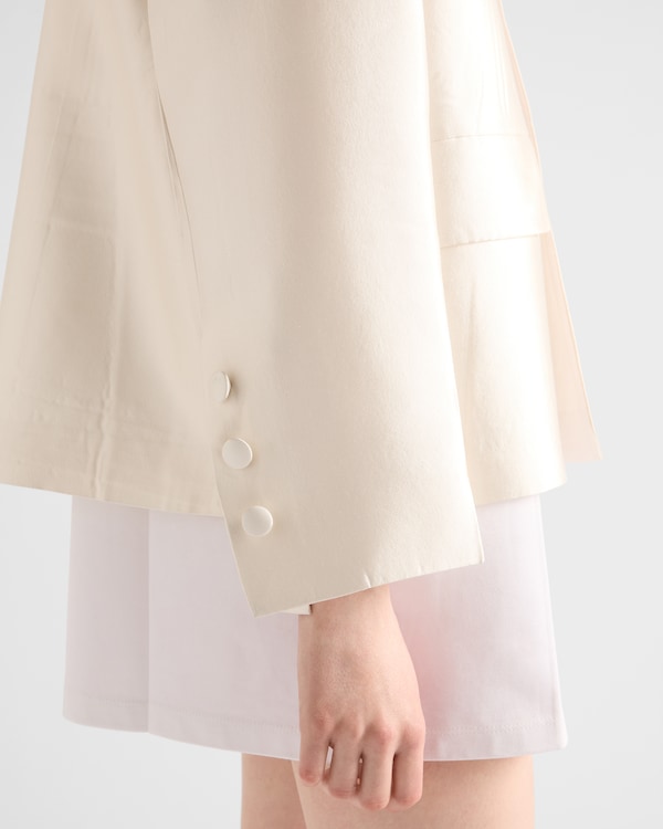 Giacca monopetto in seta e lana - Bianco Giacca monopetto in seta e lana - Bianco