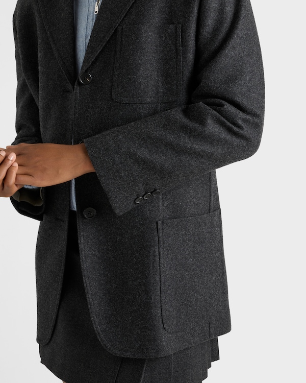 Re-Wool single-breasted jacket - Anthracite Gray Re-Wool single-breasted jacket - Anthracite Gray
