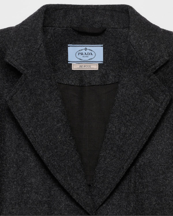 Re-Wool single-breasted jacket - Anthracite Gray Re-Wool single-breasted jacket - Anthracite Gray