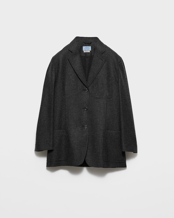 Re-Wool single-breasted jacket - Anthracite Gray Re-Wool single-breasted jacket - Anthracite Gray
