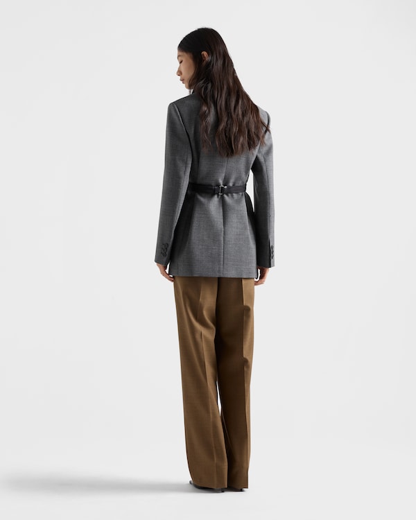 Single-breasted mélange hopsack jacket - Slate Gray Single-breasted mélange hopsack jacket - Slate Gray