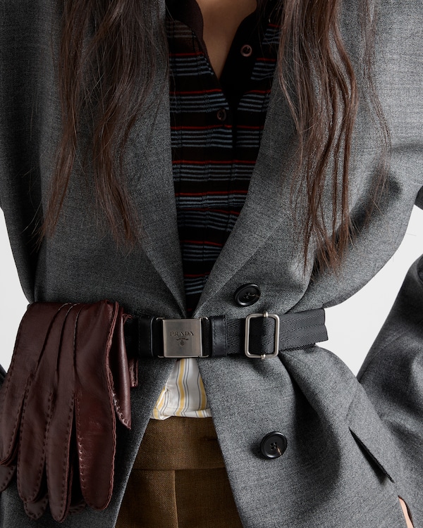 Single-breasted mélange hopsack jacket - Slate Gray Single-breasted mélange hopsack jacket - Slate Gray