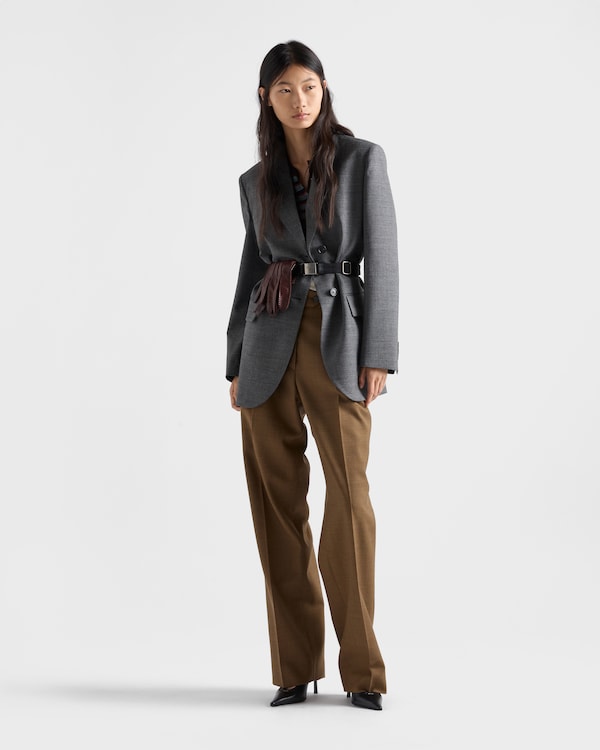 Single-breasted mélange hopsack jacket - Slate Gray Single-breasted mélange hopsack jacket - Slate Gray