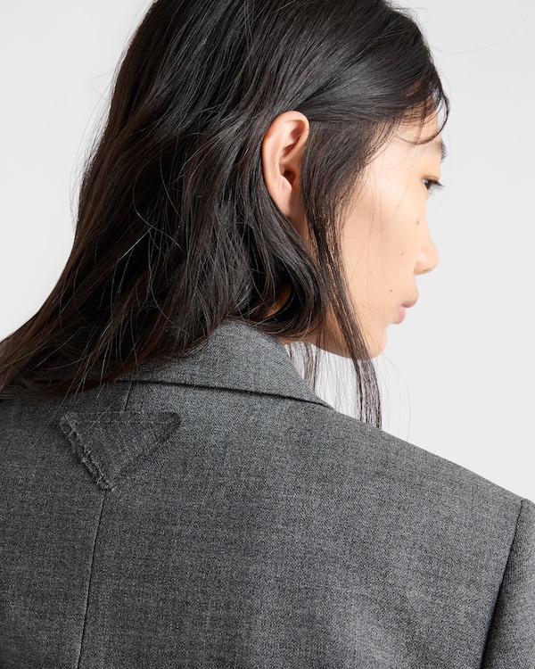 Single-breasted mélange hopsack jacket - Slate Gray Single-breasted mélange hopsack jacket - Slate Gray