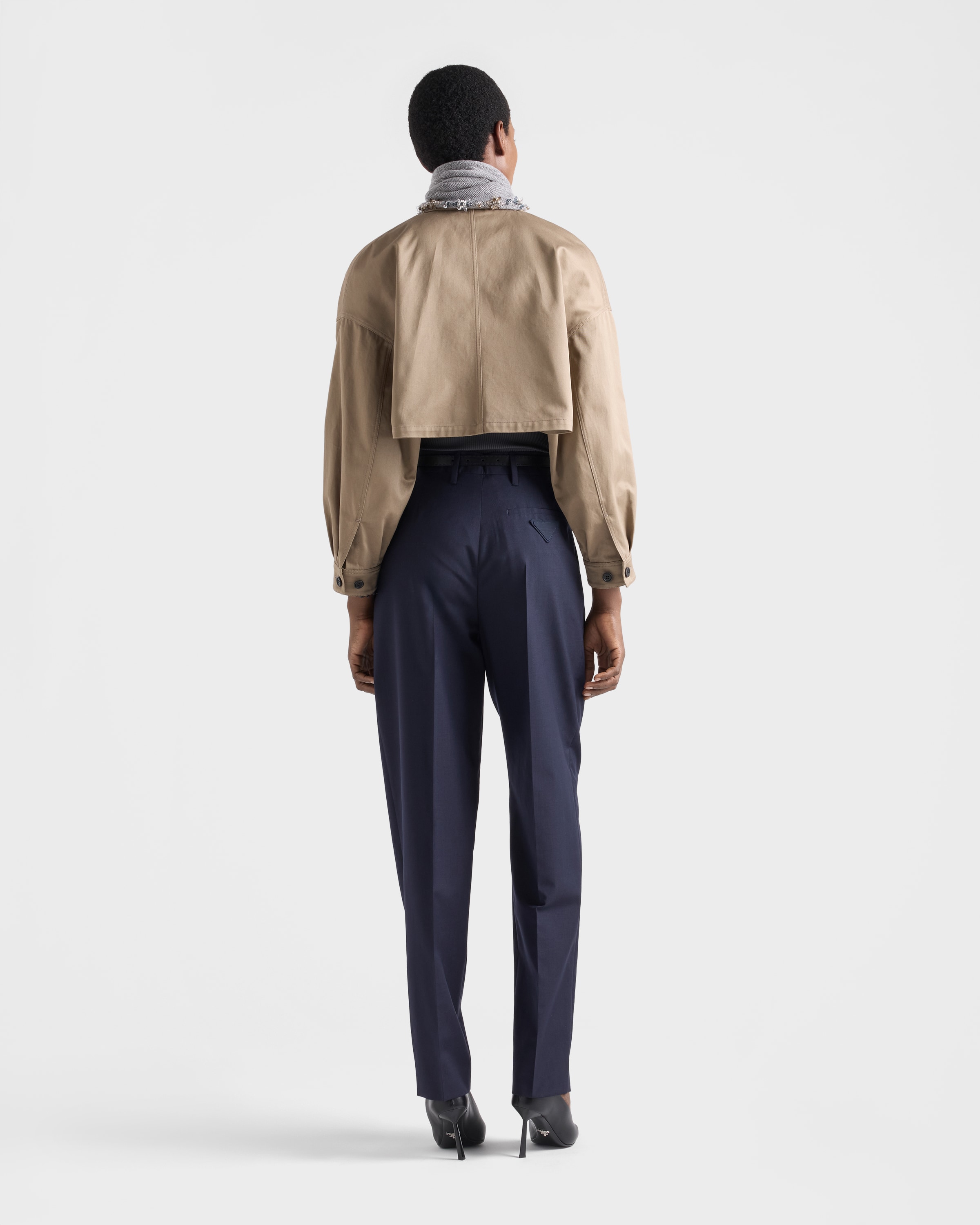 Clay Grey Chino Blouson Jacket | PRADA