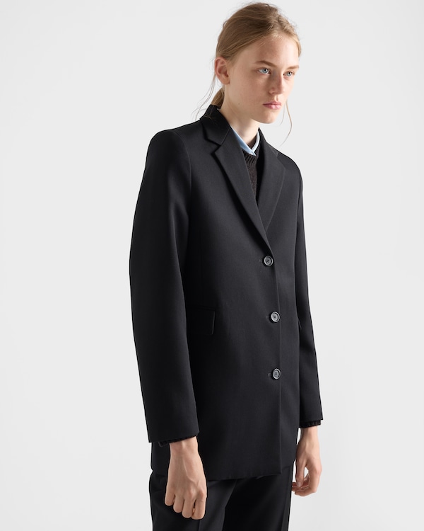 Veste droite en gabardine - Noir Veste droite en gabardine - Noir