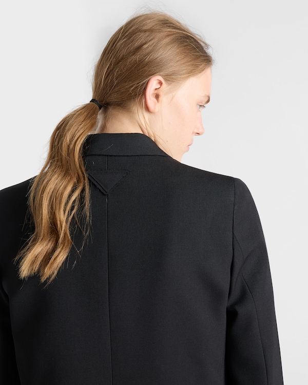 Veste droite en gabardine - Noir Veste droite en gabardine - Noir
