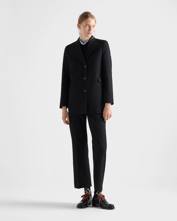 Veste droite en gabardine - Noir Veste droite en gabardine - Noir