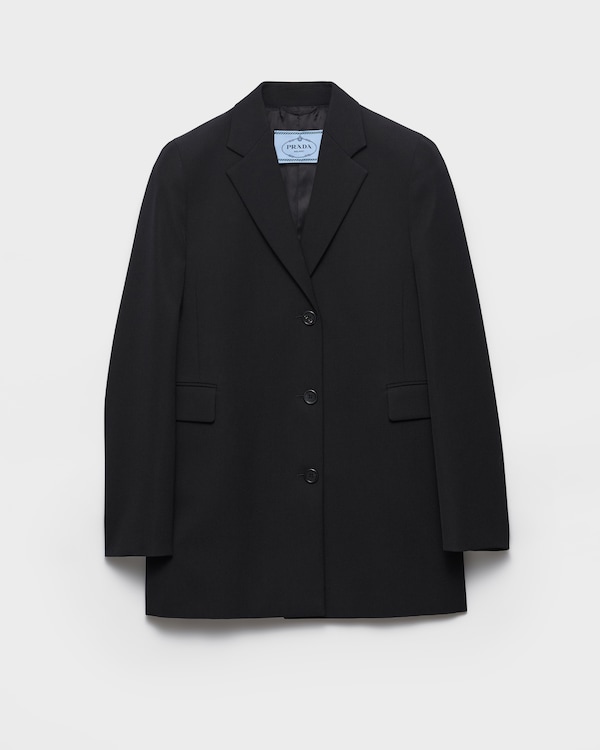 Veste droite en gabardine - Noir Veste droite en gabardine - Noir