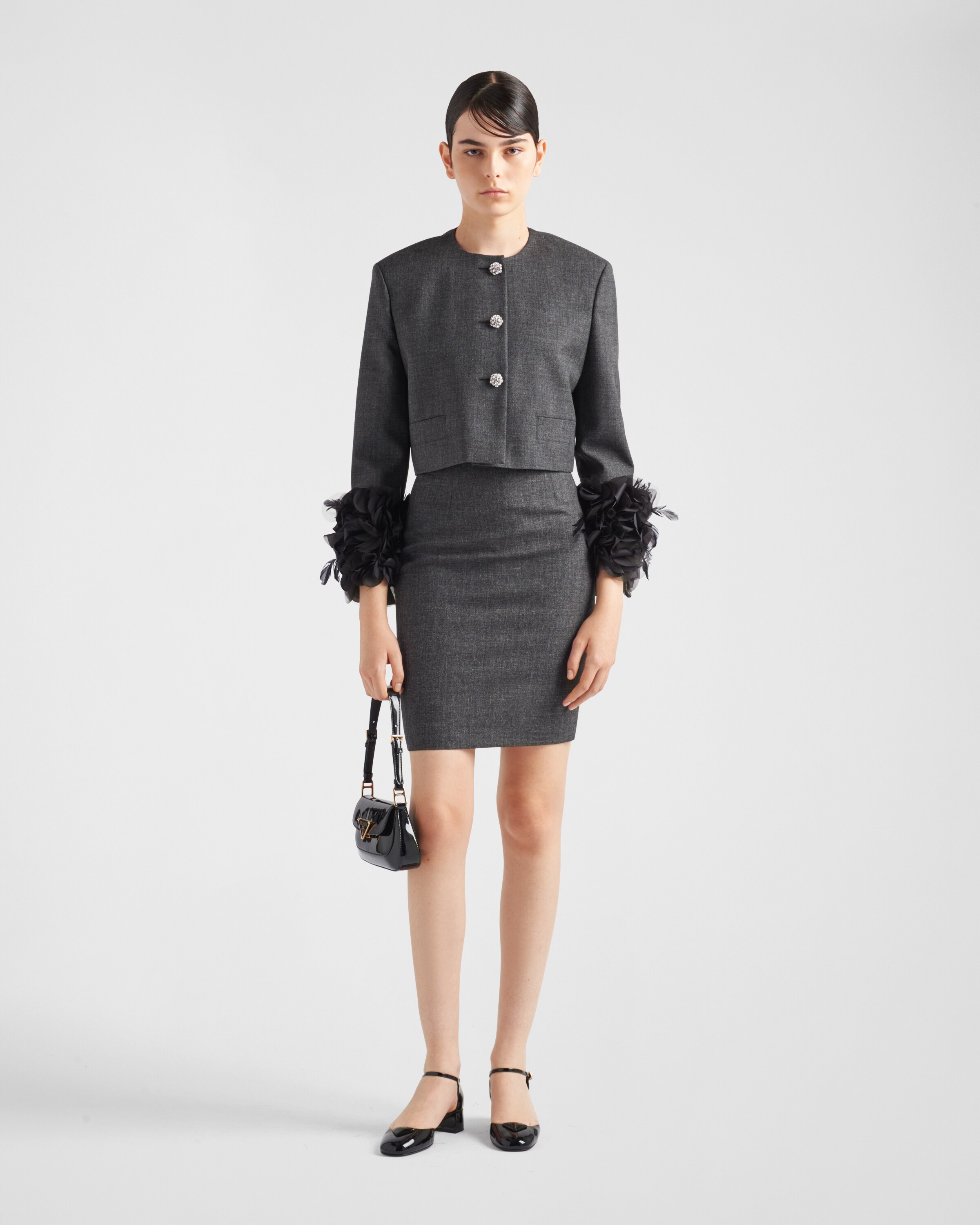 Prada feather jacket on sale