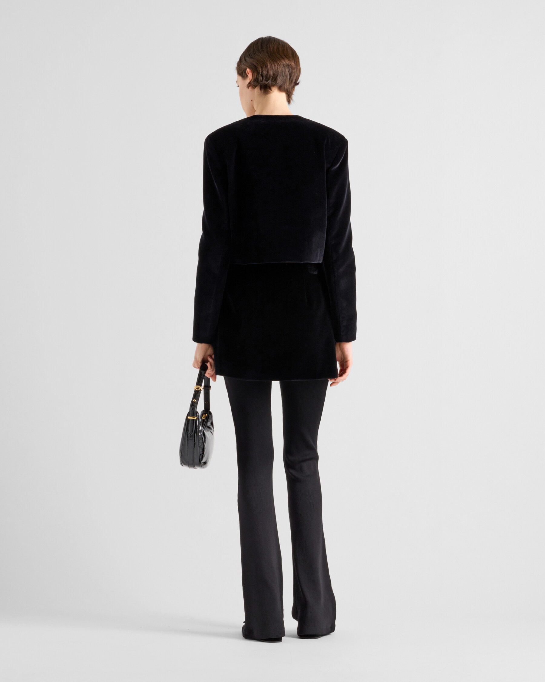 PRADA SEQUIN-EMBELLISHED V-NECK KNIT TANK BLAZER 274810