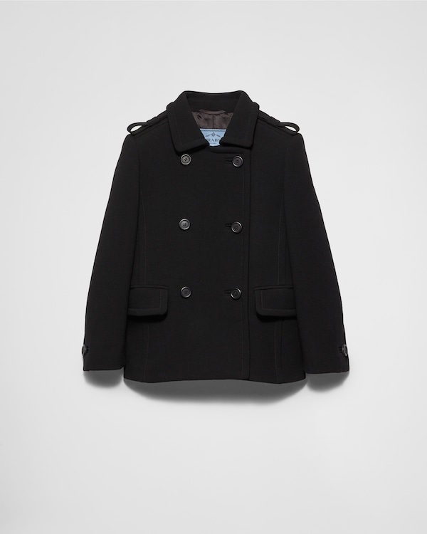 Black Single-breasted tricotine jacket | PRADA