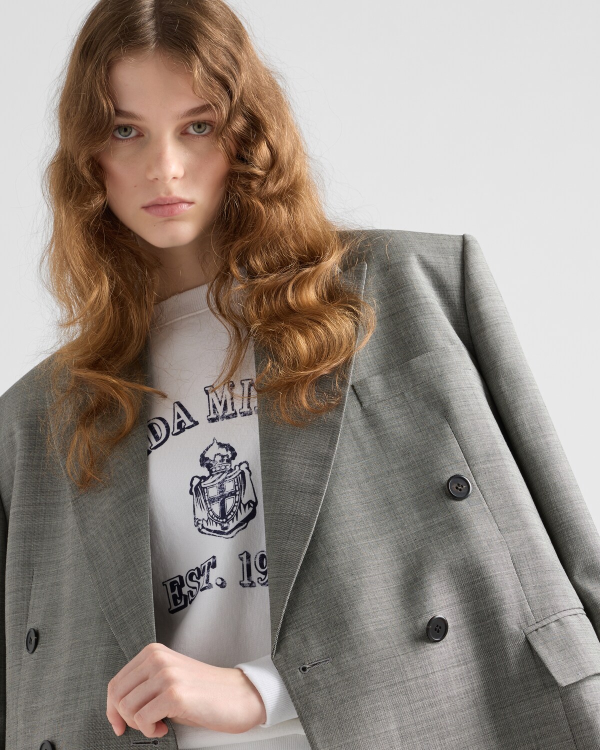 Veste Croisée Et Vous - Laine Mélangée Gris & Rose - Taille 42 - Occasion Excellent état