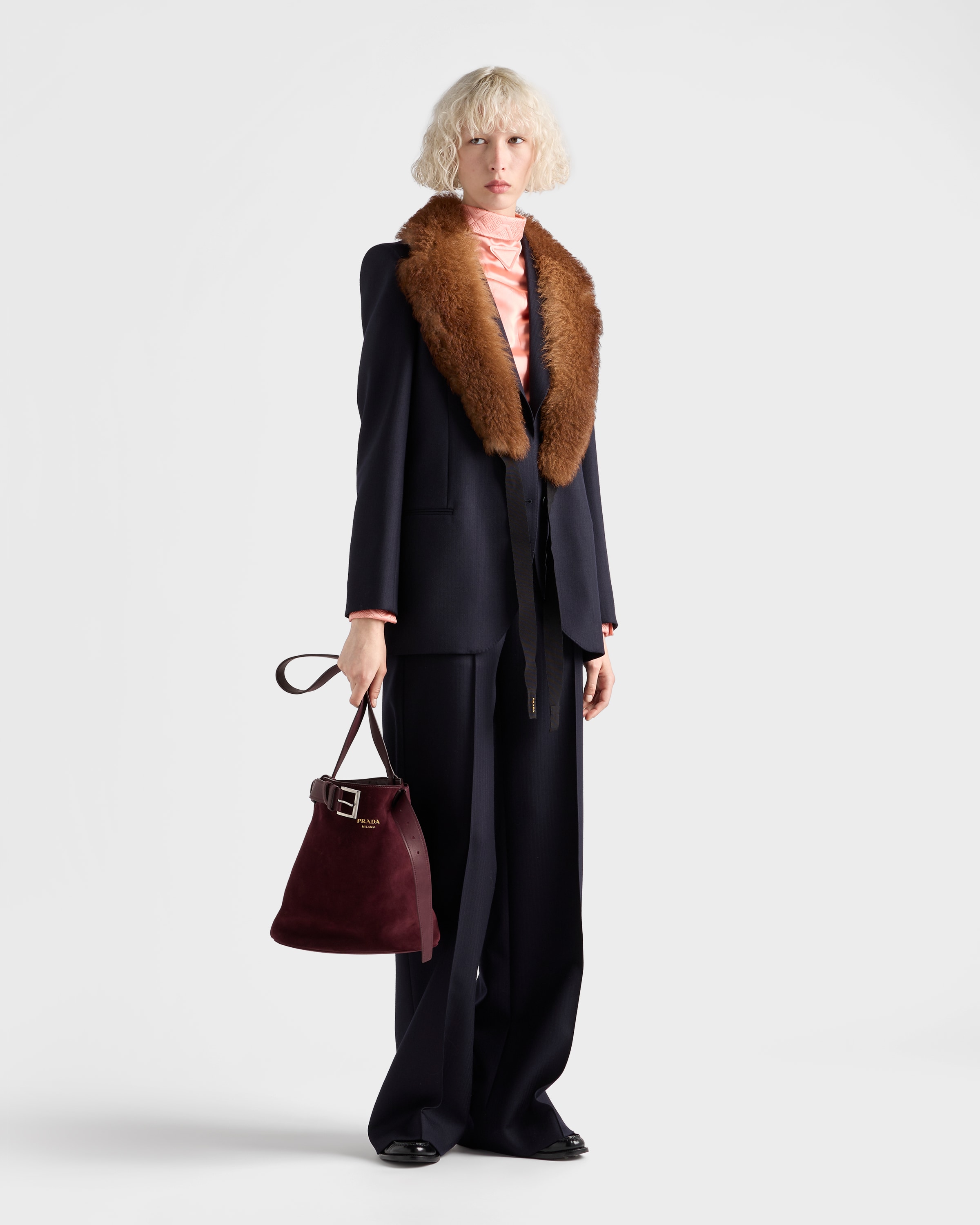 【美品】プラダ PRADA スプリングコート ノーカラー 比翼 40 24SS】新作 コットン レインコート ◇プラダ◇全2色◇人気