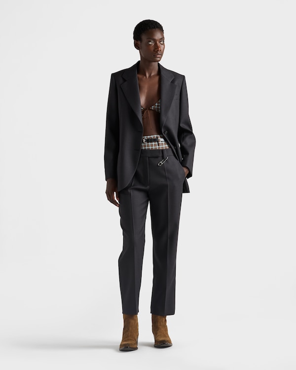 Single-breasted gabardine jacket - Anthracite Gray Single-breasted gabardine jacket - Anthracite Gray