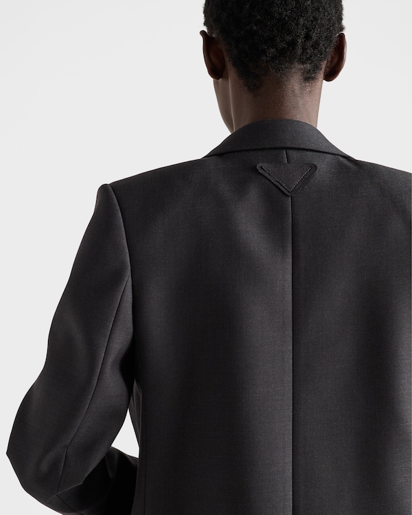 Single-breasted gabardine jacket - Anthracite Gray Single-breasted gabardine jacket - Anthracite Gray