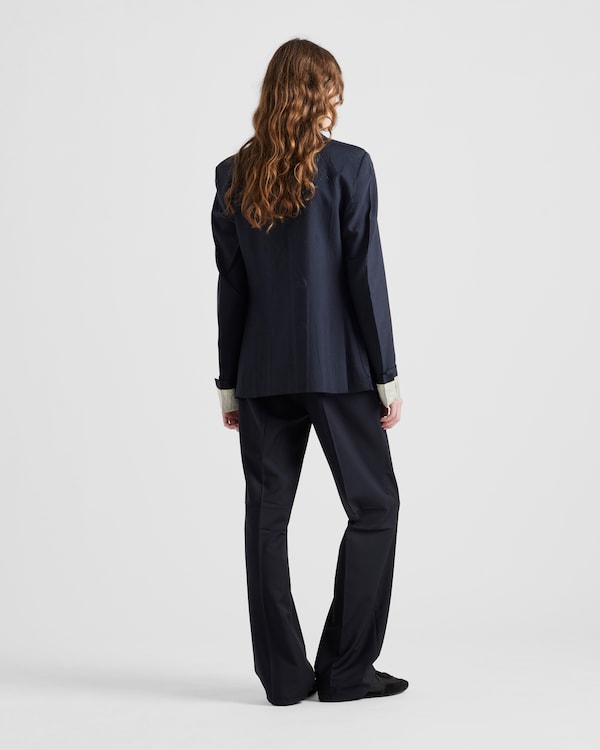 Veste croisée en mohair de chevreau Veste croisée en mohair de chevreau