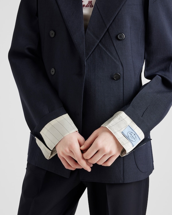 Veste croisée en mohair de chevreau Veste croisée en mohair de chevreau