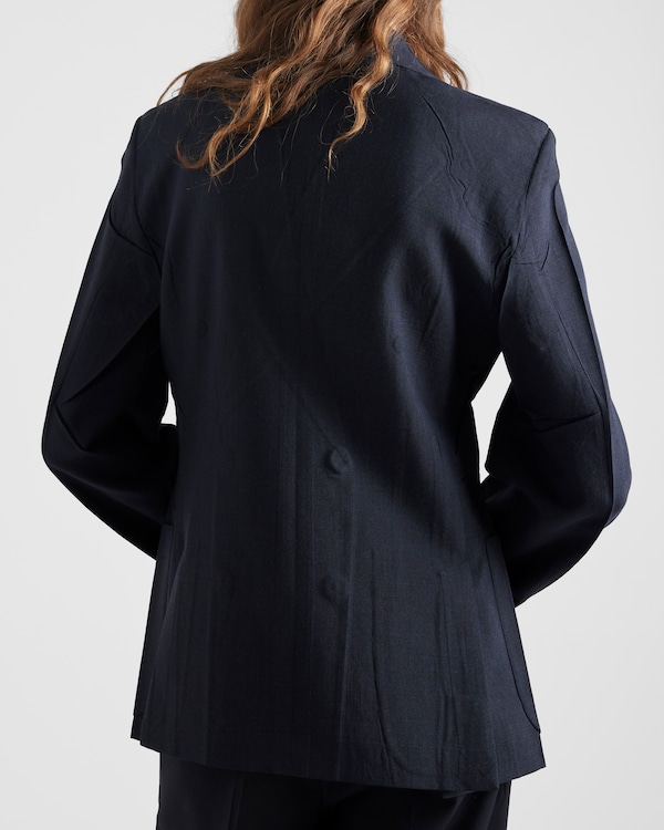 Veste croisée en mohair de chevreau Veste croisée en mohair de chevreau