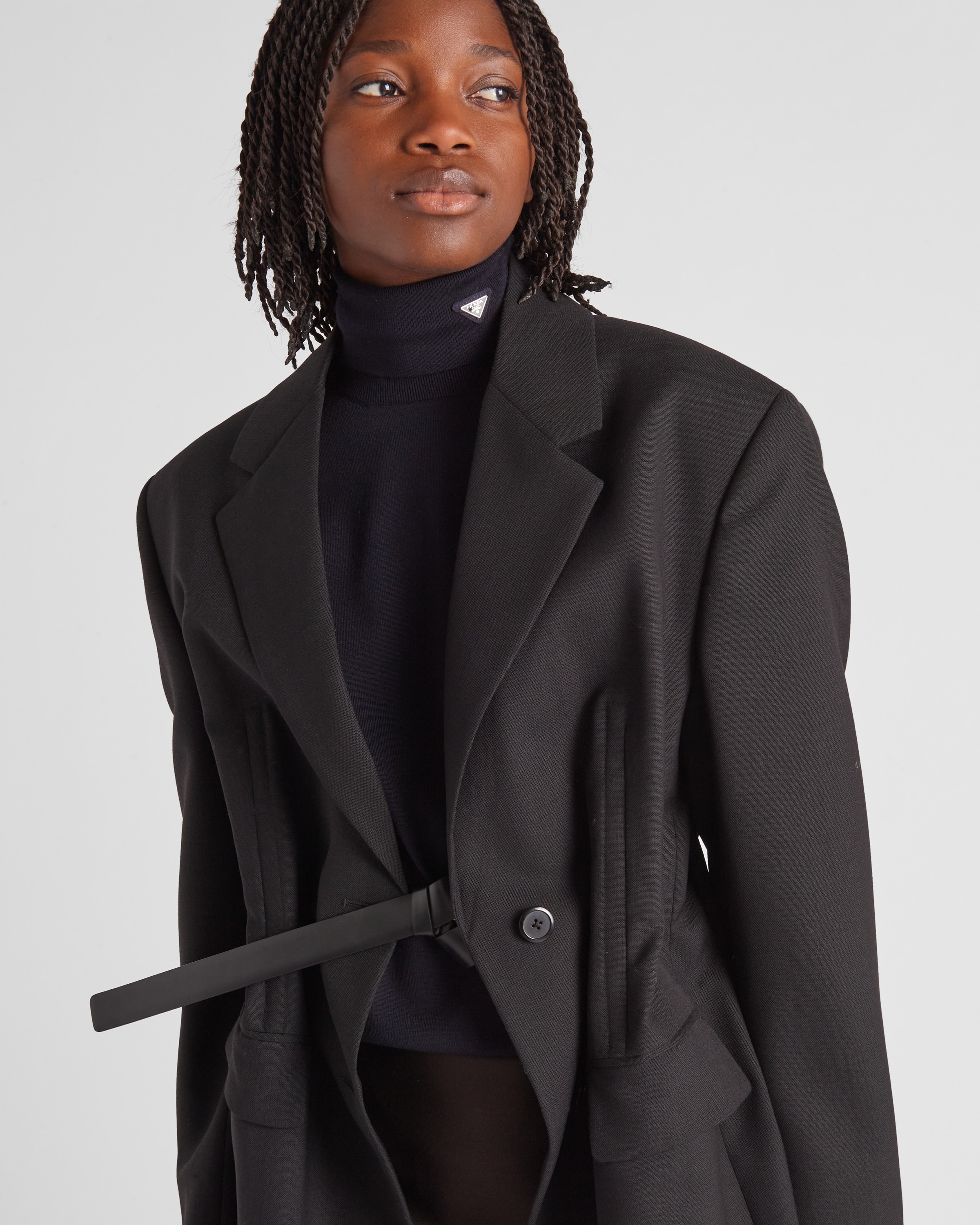 Prada wool coat on sale womens