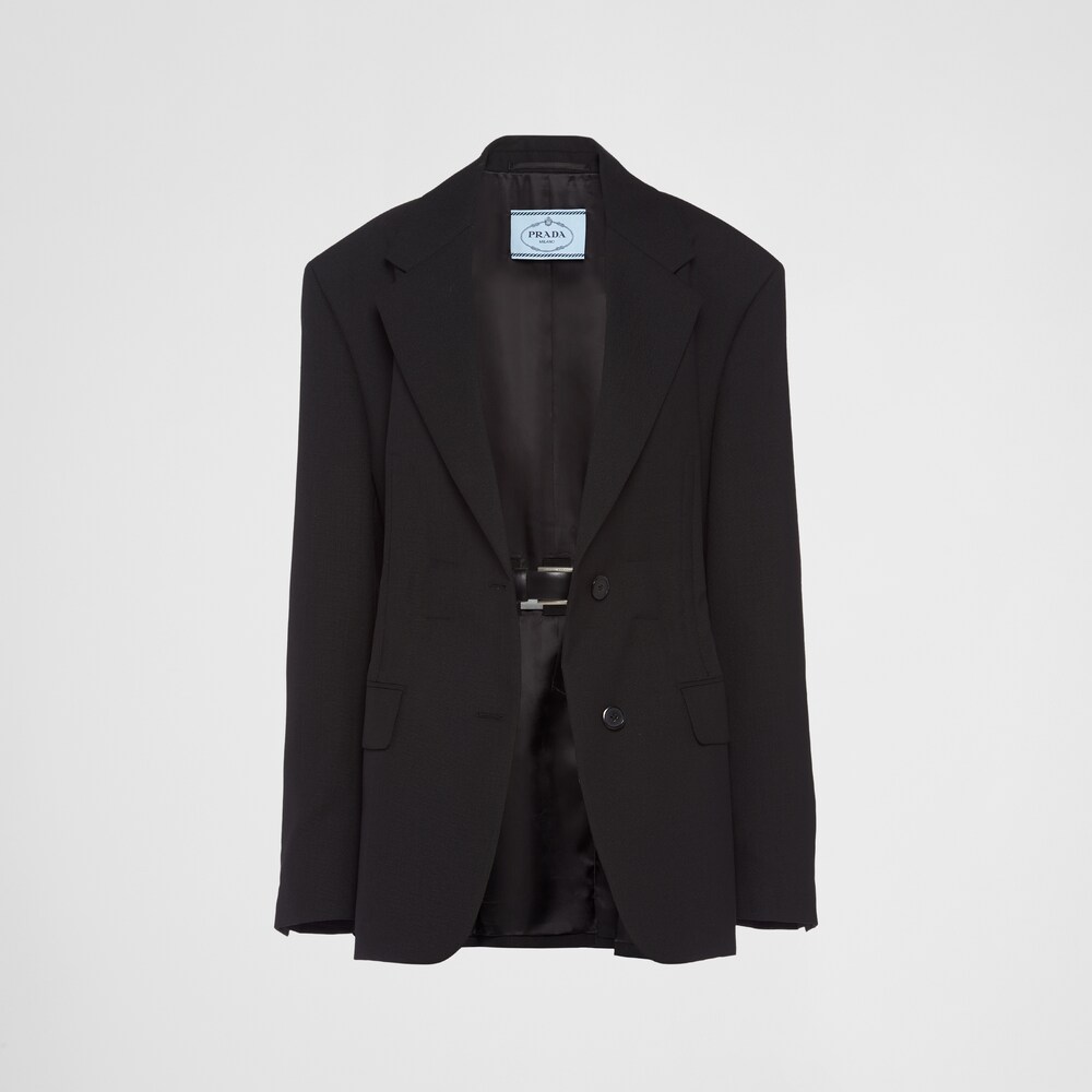 prada.com | Veste droite en laine