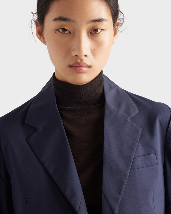 Single-breasted stretch poplin jacket Single-breasted stretch poplin jacket