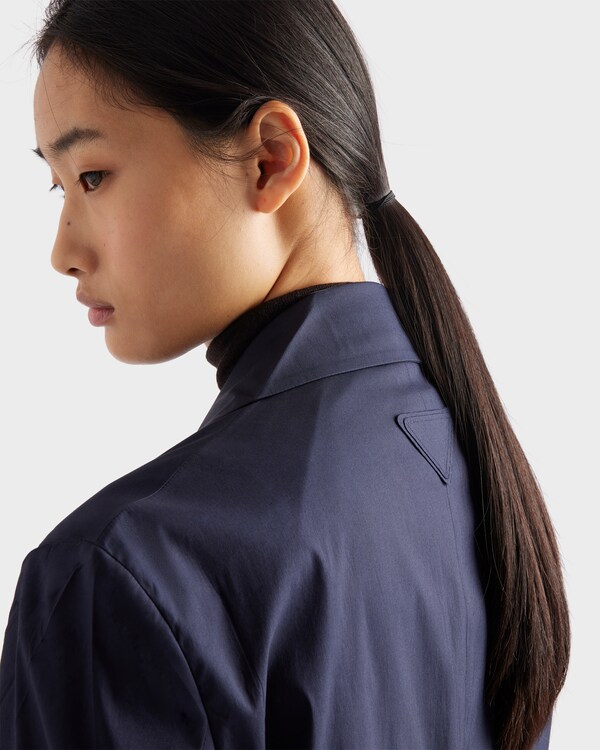 Single-breasted stretch poplin jacket Single-breasted stretch poplin jacket