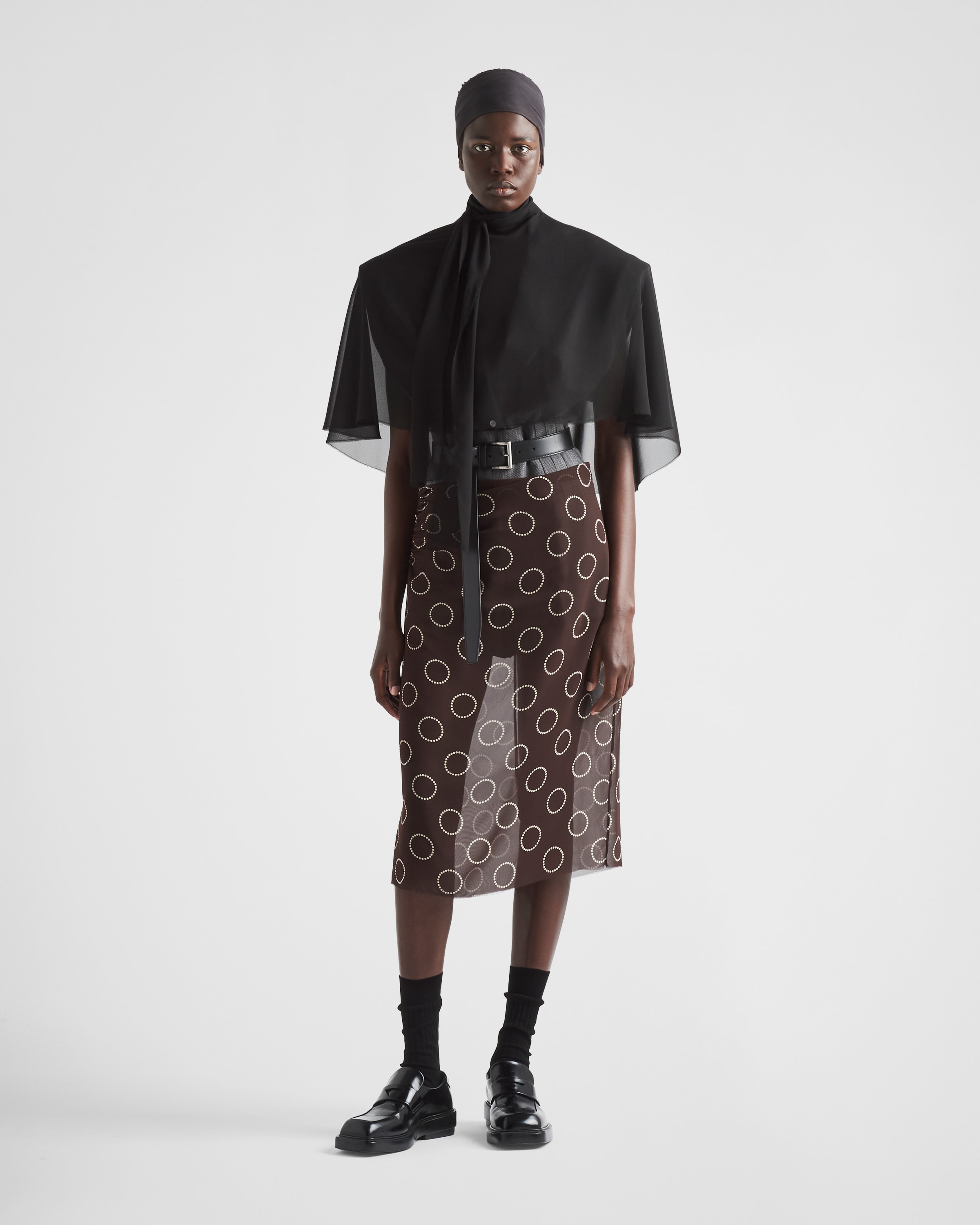 グレー シングルブレスト ピンストライプ ウール ベスト | PRADA