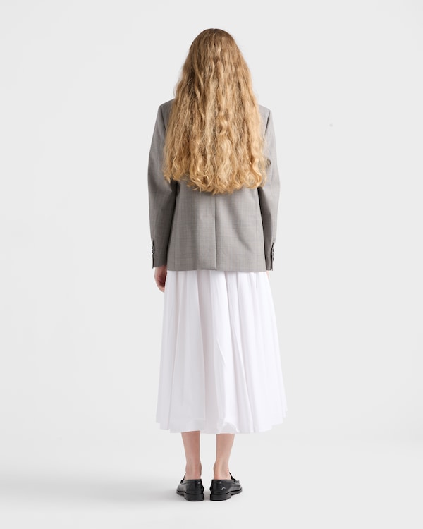 Veste droite en grisaille à carreaux - Gris Veste droite en grisaille à carreaux - Gris