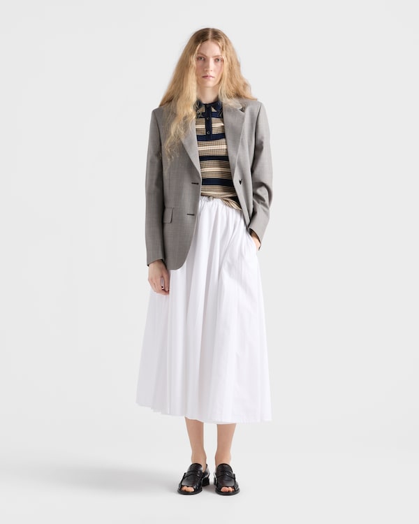 Veste droite en grisaille à carreaux - Gris Veste droite en grisaille à carreaux - Gris