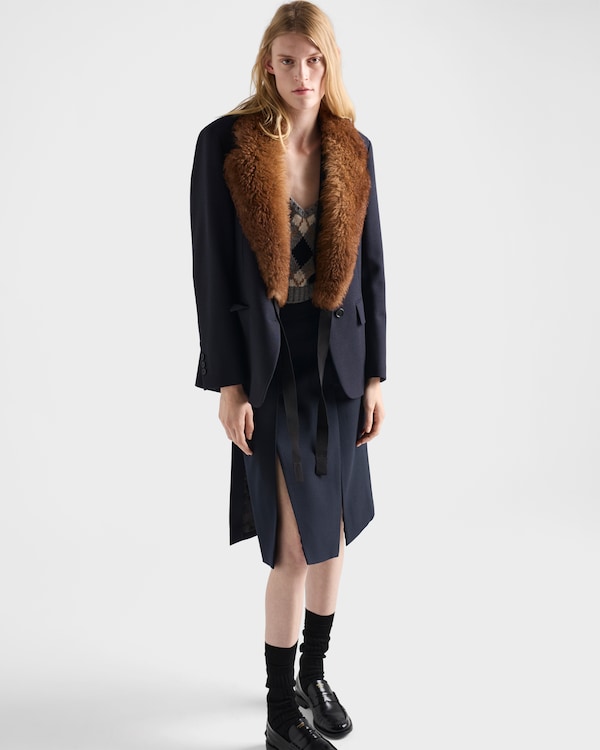 Single-breasted rush stitch jacket Single-breasted rush stitch jacket