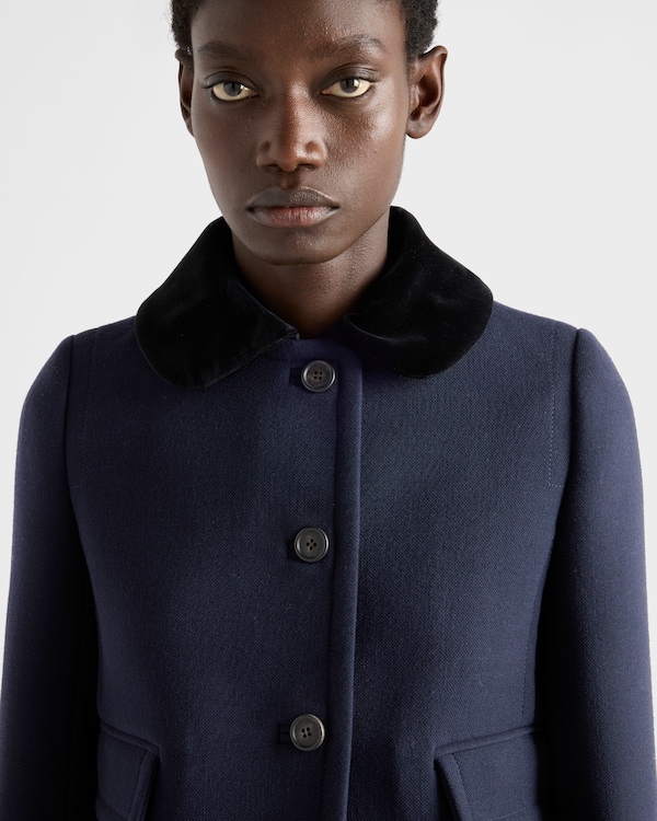 Veste droite en tissu natté Veste droite en tissu natté