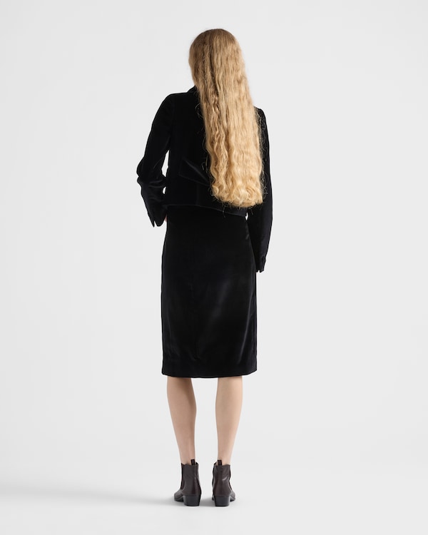 Veste droite en velours Veste droite en velours