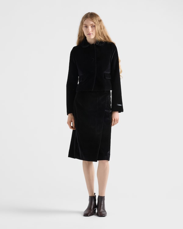 Veste droite en velours Veste droite en velours