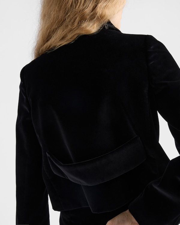 Veste droite en velours Veste droite en velours