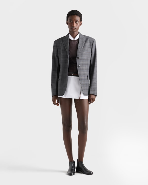 Single-breasted Prince Of Wales checked wool jacket - Hematite Single-breasted Prince Of Wales checked wool jacket - Hematite